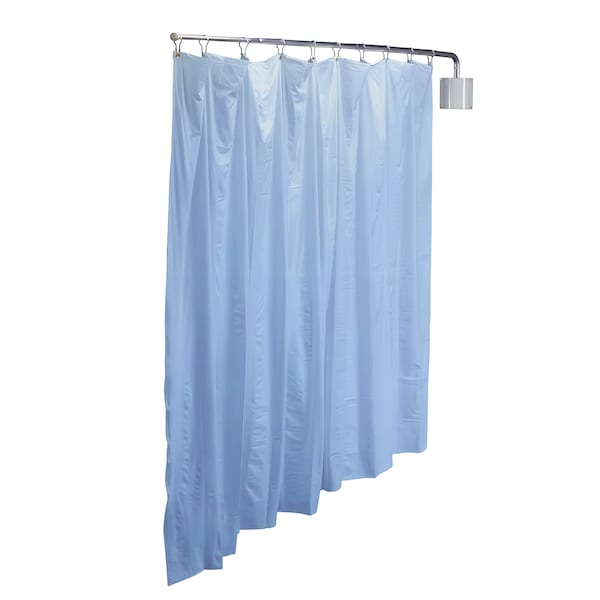 Antimicrobial Wall Mount Privacy Screen, 90in x 72in, Perwinkle Blue